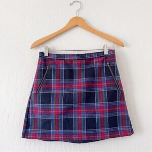 Gap | Plaid Wool Mini Skirt